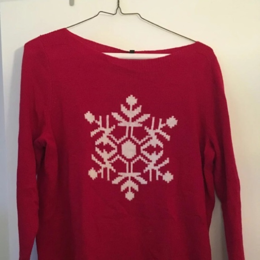 Talbot Red Snowflake Sweater